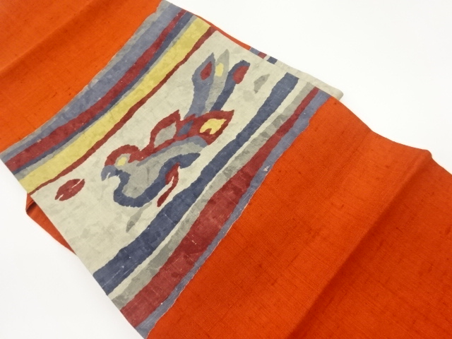 JAPANESE NAGOYA OBI / TSUMUGI / ABSTRACT STRIPE